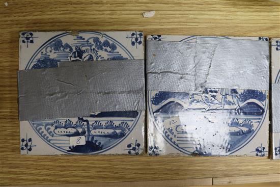 Fifteen Delft tiles